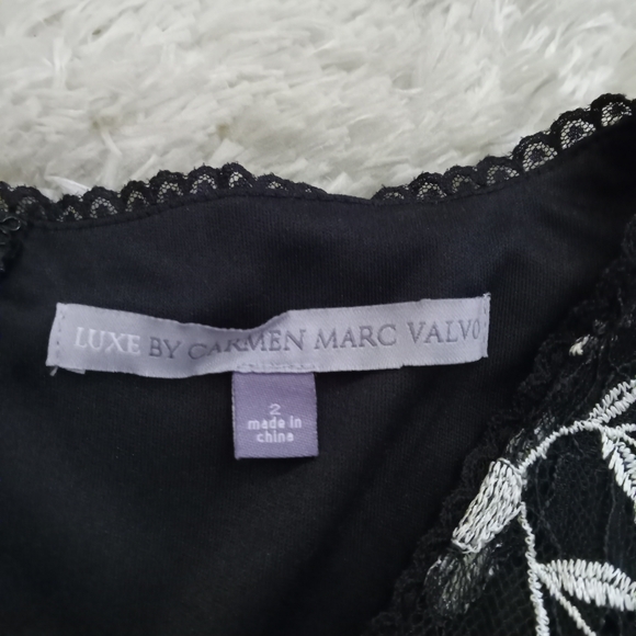 Women's Embroidered Lace Fit & Flare Tank Dress, Size 2 - Picture 4 of 4